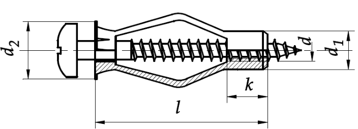 Kołek AN 302 z wkrętem